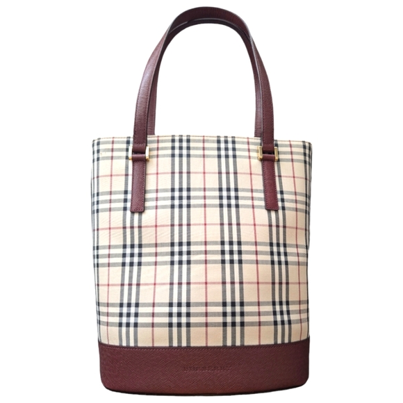 Burberry Nova Check Bucket Tote Bag with COA - Picture 3 of 11